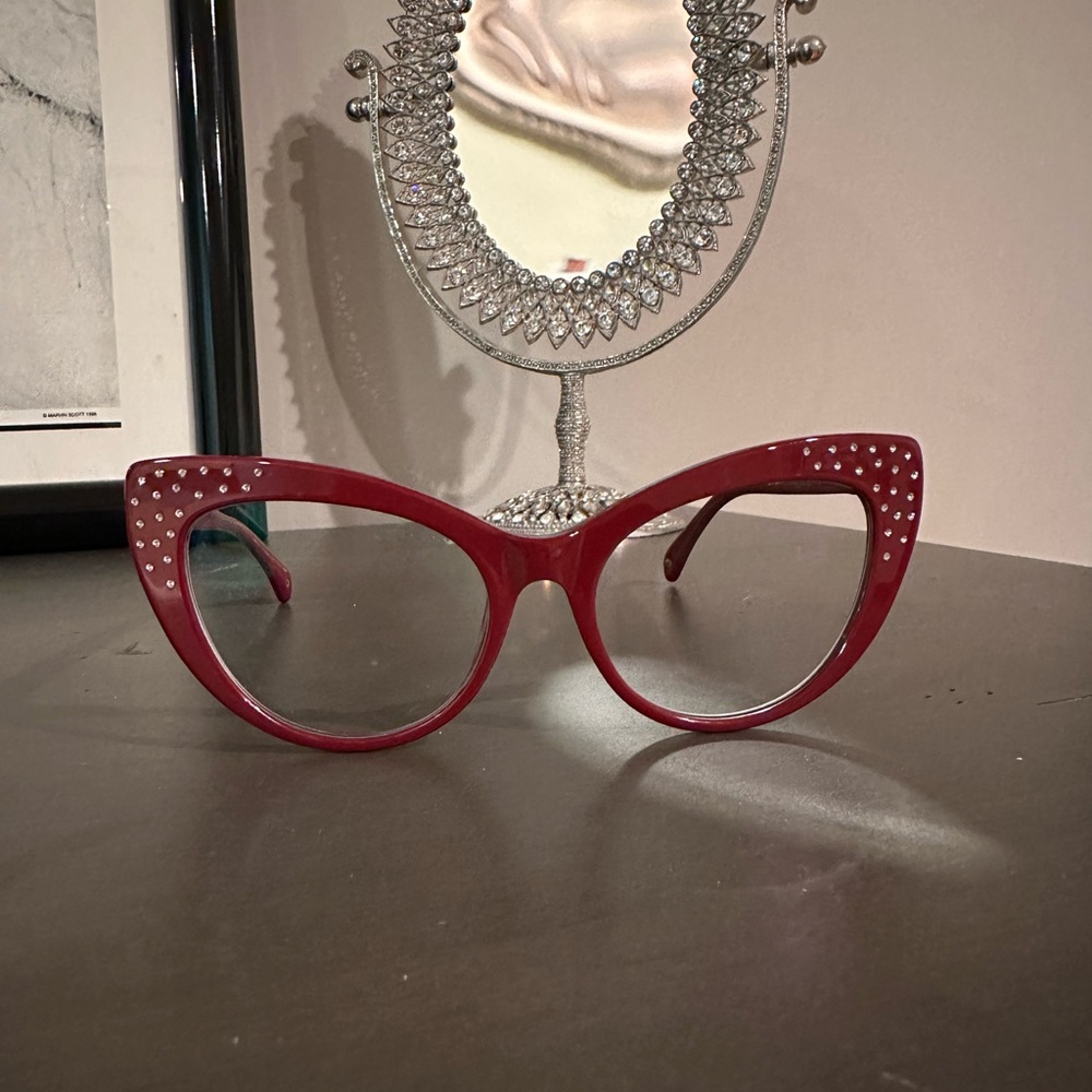 BonLook Keiko Cat Eye Eyeglass frames Amanda Red Brand